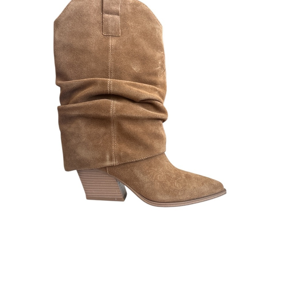 NWT - Nine West Brown Suede Heeled Boots - Picture 4 of 7